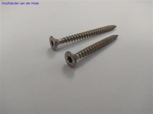 Schroef RVS A4, 5x60mm (TX25)(200stuks)