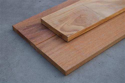 Dekdeel hardhout 27x190mm x 180cm (Cumaru) geel aanbiedingW