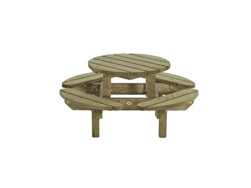 Kinderpicknicktafel rond, 130cm (Talen 0415)