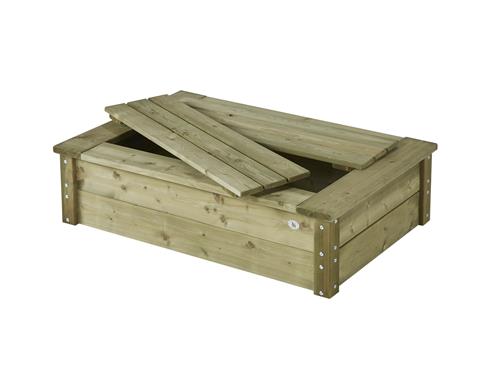 Zandbak 120x80cm, 32cm hoog. Met deksel (Talen 0812)